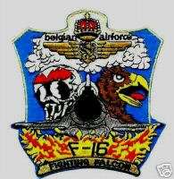 BELGIAN AIR FORCE F16 FIGHTING FALCON EMBROIDERED PATCH  