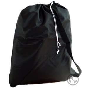  Large Laundry Bag with Strap   Black 30x40