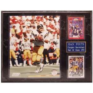 NFL Chargers Dan Fouts 12 by 15 Two Card Plaque  Sports 