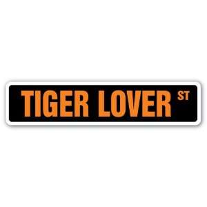  TIGER LOVER Street Sign wild animal zoo lover big cat stripes gift 