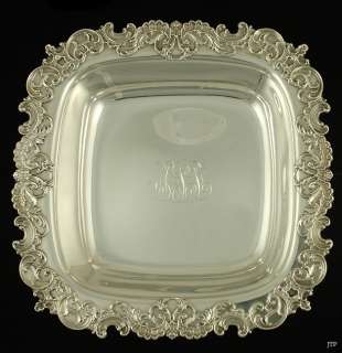 FINE ANTIQUE WHITING STERLING SILVER SQUARE BOWL DISH  