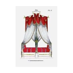  French Empire Bed No 17 24x36 Giclee