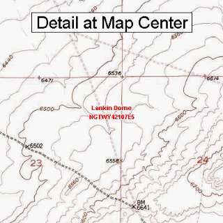   Topographic Quadrangle Map   Lankin Dome, Wyoming (Folded/Waterproof