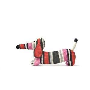  Anne Claire Petit Crocheted Dachshund Summer Stripe Toy in 