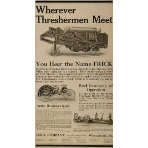  1922 Ad Frick Thresher Tractor Saw Mill Farm Machinery 