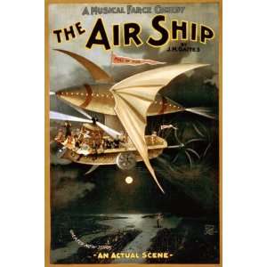  Theater Show the Air Ship a Musical Farce Comedy Playbill 