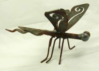   Artist Hand Crafted Forged Iron DRAGONFLY Made in Alabama USA  