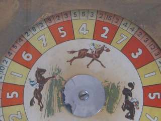 Antique HORSE RACING ROULETTE GAME COIN OP SLOT MACHINE PENNY ARCADE 