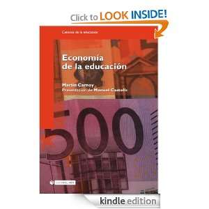 Economía de la educación (Spanish Edition) Martin Carnoy  