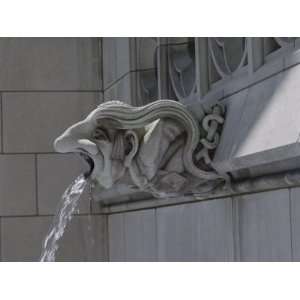  A Neo Gothic Limestone Gargoyle Spewing Water from its 