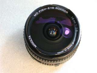 Minolta MD FISHEYE ROKKOR 16mm F 2.8 Manual Focus Lens   2001429 