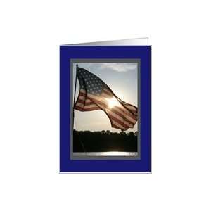  Veterans Day Flag Flying in the Sun Card Health 
