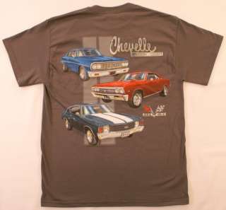 CHEVY CHEVELLE Classic Vintage Cars T Shirt Gray NWT  