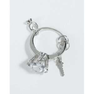  Silver Diamond Ring Key Bling/Key Chain 