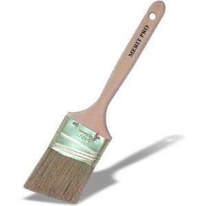    Merit Pro 1 1/2 100% White Bristle Angle Sash Brush Beauty