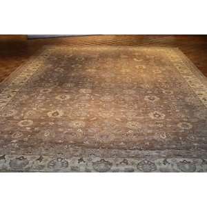  12 x 18 HAND KNOTTED OUSHAK DESIGN ORIENTAL RUG 