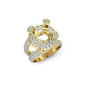  2.25CT Round Antique Diamond Engagement Ring, F   G Color 