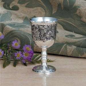    Goblet with Antique Design   Kiddush Cup Kitchen 