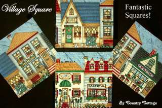 VILLAGE SQUARE Quilt Squares CHARMS + FREE Pattern  