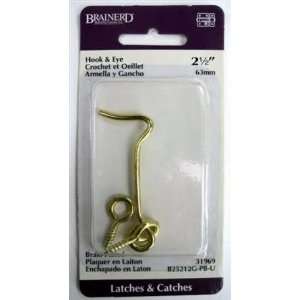  Brainerd 2 1/2 Brass Hook & Eye Latch 31969