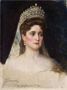 Russian Print Tsarina Of Russia Alexandra Feodorovna  