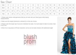   2012 PROM DRESS STYLE 9384 Blush Alexia Collection short hi low  