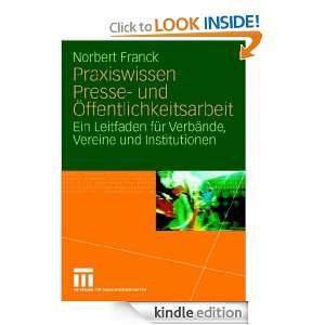   Vereine und Institutionen (German Edition) Norbert Franck 