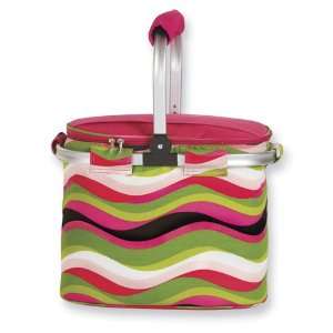  Wavy Watermelon Polyester Collapsible Tote Jewelry