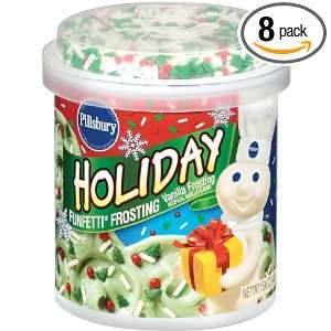 Pillsbury Funfetti Holiday Frosting, 15.60 Ounce (Pack of 8)  