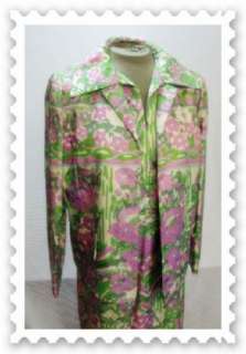 Vintage 60s MOD Aline Spring Floral Dress w Jacket B40  