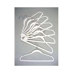  100/Velvet Plastic Huggable Suit Hangers in White by 