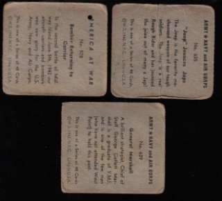 Lot of (3) 1942 WS Corp R12 America At War Cards JEEP  