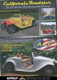 2010 California Roadster Electric Golf Car Brochure  