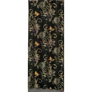  Asian Scroll Butterfly Fabric Shower Curtain By Famous 