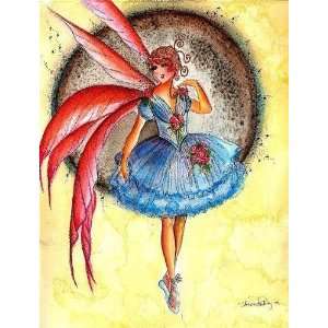  Moon Light Ballerina Fairy by Sherri Baldy 8x10 Ceramic 