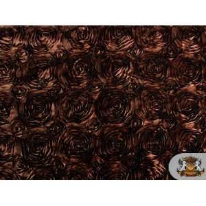  Rosette Satin Dark Brown Fabric By the Yard Everything 