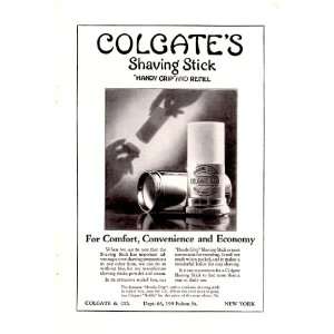  1924 Ad Colgate Shaving Stick Original Vintage Print Ad 