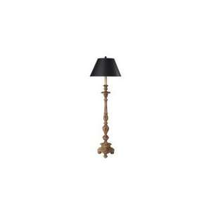 Chart House Italian Candlestick Floor Lamp in Weathered White and Gold 