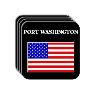  US Flag   Port Washington, New York (NY) Set of 4 Mini 