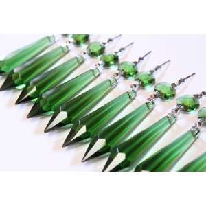  10 Large Green Icicle Crystals Patio, Lawn & Garden