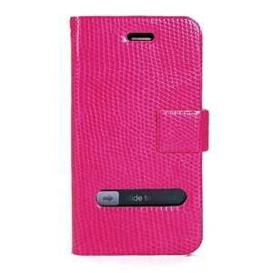   PU leather Case Cover Skin for apple iphone 4 4s + Cosmos cable tie