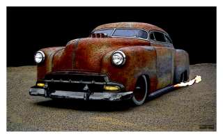 FATBOY ~ 24 ~ Altered 1952 Chev Rat Rod Art ~ MW James  