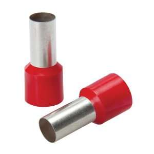 Greenlee 479/16 AWG 2 by 30mm Long DIN Insulated Wire Ferrules, Red 