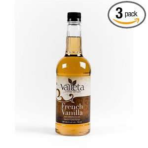 Valetta Flavor Company French Vanilla Coffee Syrup, 25.4 Ounce Bottles 