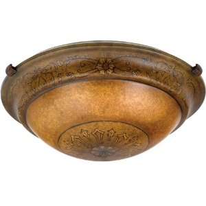  Quoizel GW1618 Gwendolyn 18 Inch Larger Flush Mount, Amber 