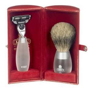  Kent Opaque Shaving Brush And Razor Set