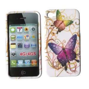  Purple Butterfly Apple Iphone 4, 4S at&t. Verizon, Sprint, C Spire 