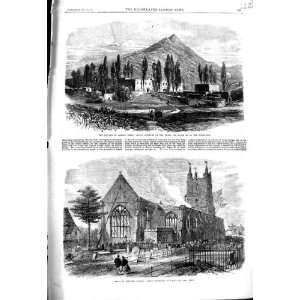  CONVENT ARKADI CRETE 1867 RUINS CROYDON CHURCH FIRE