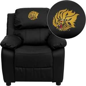  Arkansas Pine Bluff Golden Lions Embroidered Black Leather 