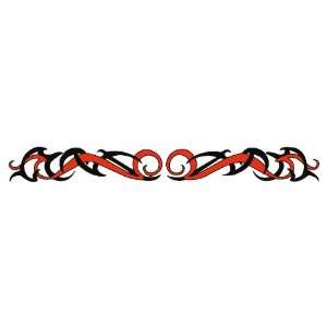  Tribal Red Black Arm Band Temporary Tattoo   1.5X9 